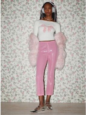 Pink Sequin Pants - kimchi blue